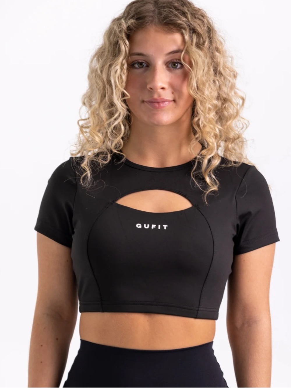 GUFIT Black Infinity Crop Top